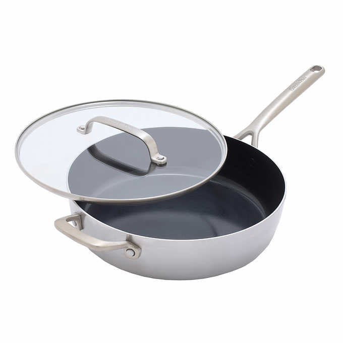 GreenPan GP5 Vista 5-ply Stainless Steel Ceramic Nonstick 5qt Covered Sauté  Pan