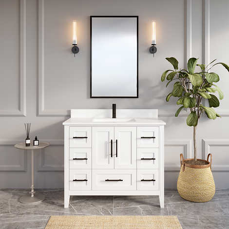 Hudson White Bath Vanity by Studio Bathe