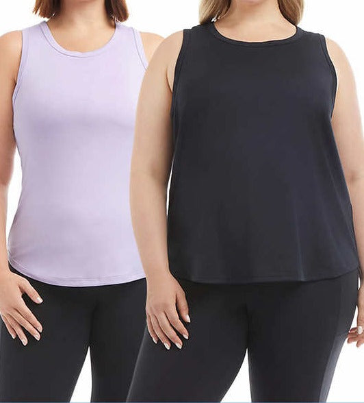 Ladies' Active Tank, 2-pack