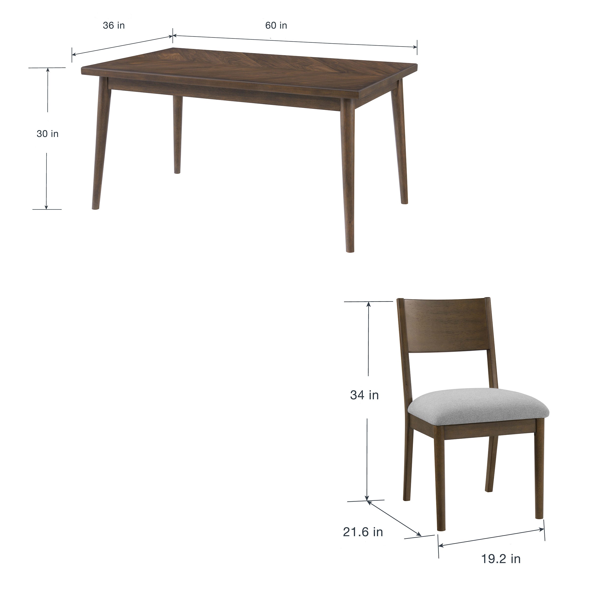 Clare Valley 5-Piece Dining Table Set