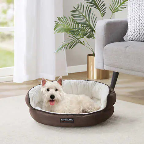 Bolster Cuddler Pet Bed, Brown