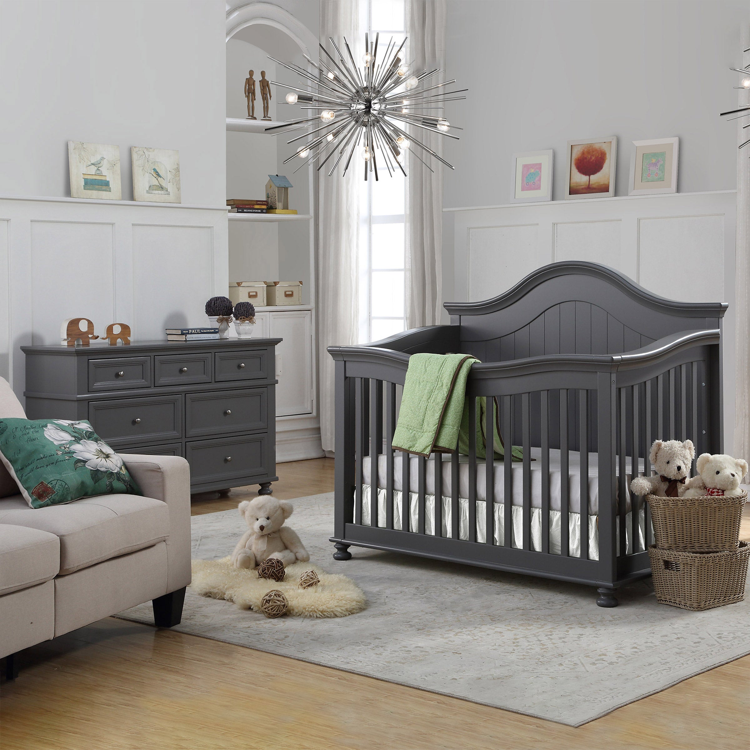 Caramia Kids Carlie 3-Piece Nursery Furniture Set, Gray