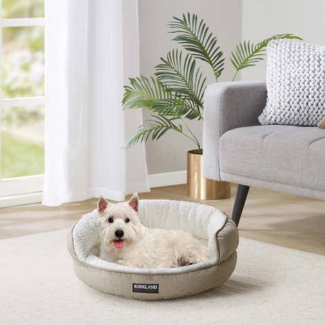 Bolster Cuddler Pet Bed, Sand