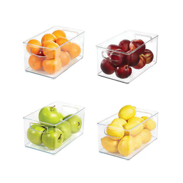 iDesign Linus Fridge/Pantry Kitchen Organizer Bins, Set of 4