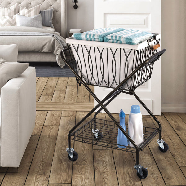 Artesa Verona Laundry Cart with Removable Basket Image