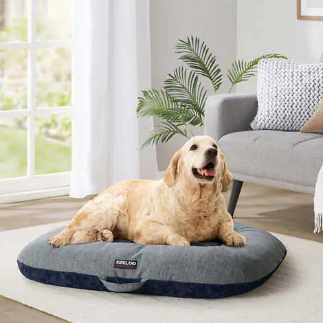 Kirkland Signature Square Plush Tufted Napper Pet Bed, Charcoal Gray