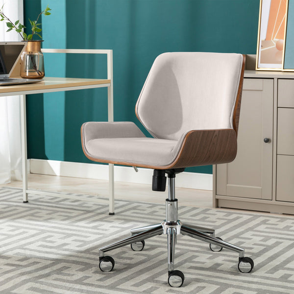 Lillian August Ciara Fabric Bentwood Office Chair