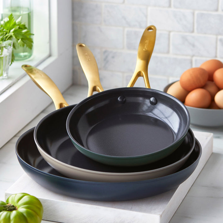 Jewel 3-Piece Ceramic Non-Stick Skillet Set