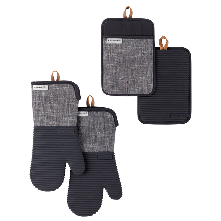 Chambray 4-Piece Mitt Set