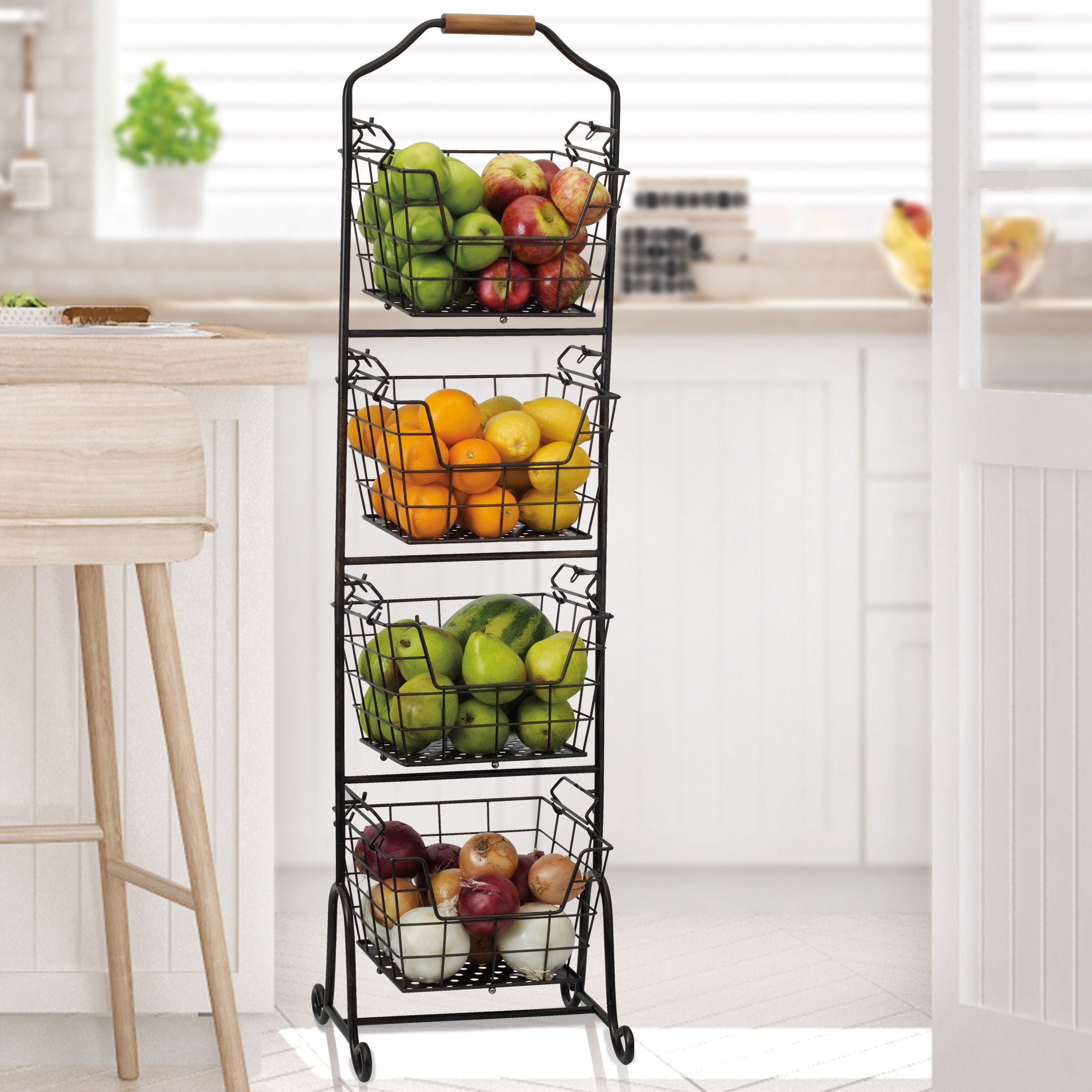 Gourmet Basics by Mikasa Ferme 4-tier Market Basket Image