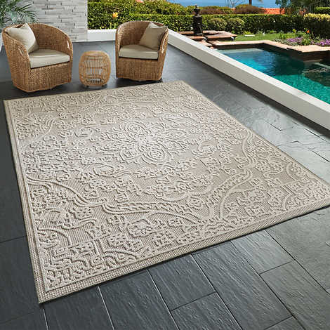 Nautica Bridgeport Medallion Grey Indoor/Outdoor Area Rug