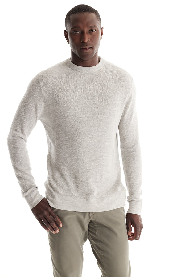 Birdseye Cotton Silk Sweater