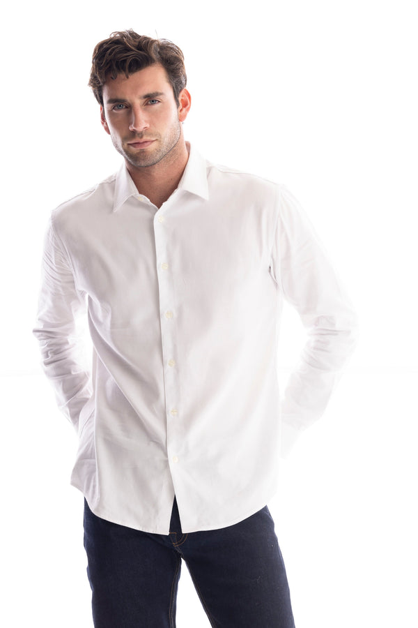 Micro Flannel Herringbone Dress Shirt