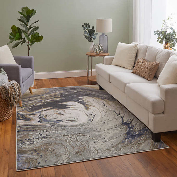 Feizy Mandana Area Rug - Salenton Ivory/Brown