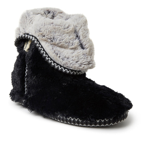 Women's Beth Faux Fur Fold Down Bootie Slipper