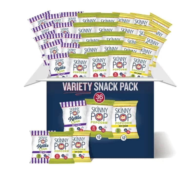 Skinnypop Popcorn Variety Snack Pack Bags (0.5 Oz., 36 Ct.)