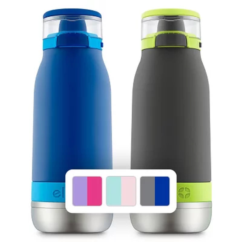 New Ello Emma Vacuum Insulated Stainless Steel Kids Water Bottle with ,  14oz, mint 