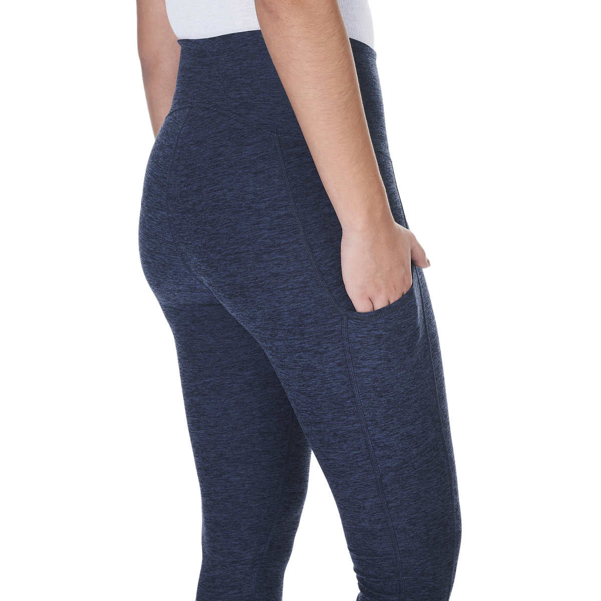 Buy Kirkland Signature women 3 4 length heather leggings blue Online