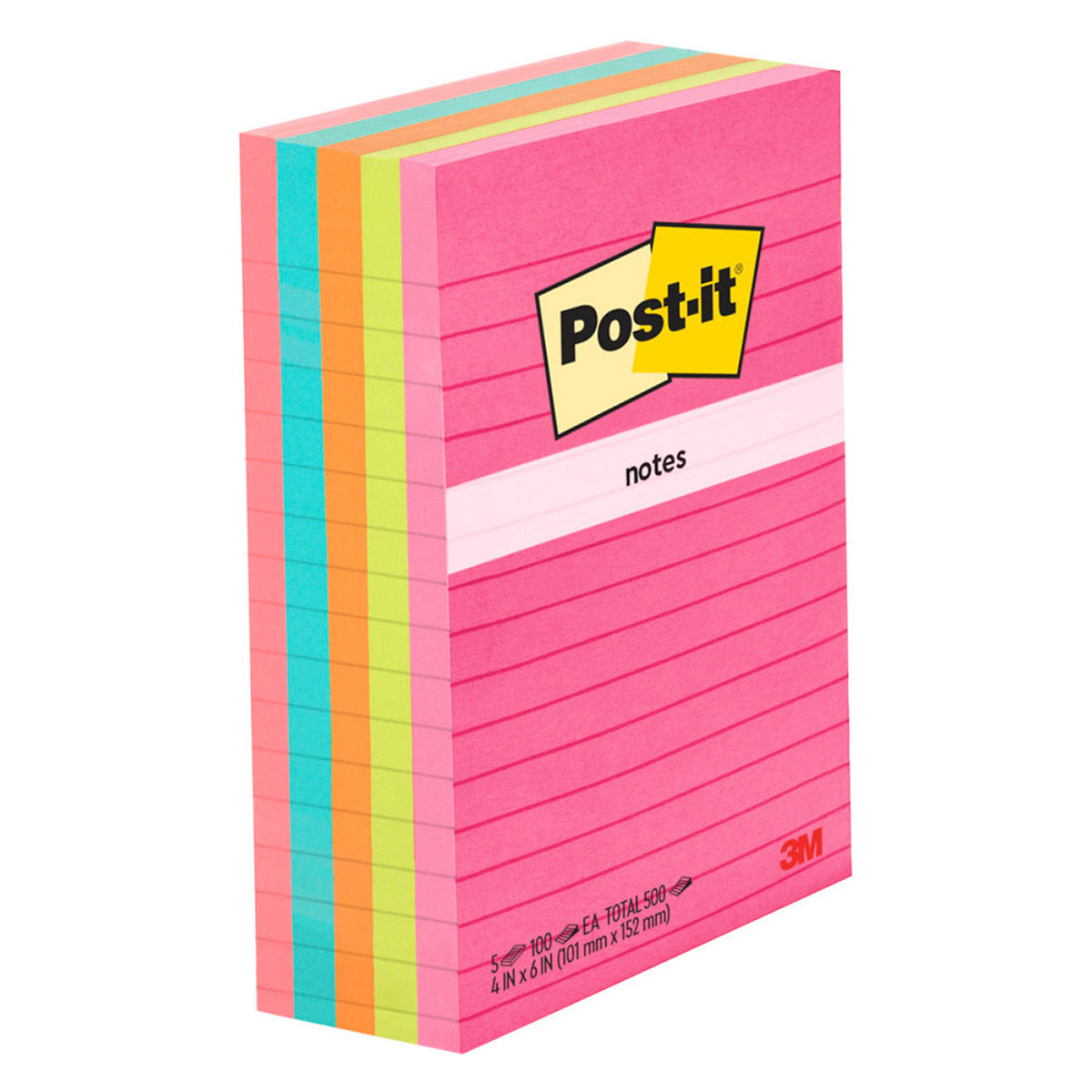 Post-it Color Notes, 1-1/2 x 2, Four Pastel Colors, 12 100-Sheet Pads/pack